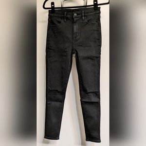 American Eagle High Waisted Ripped Jeans